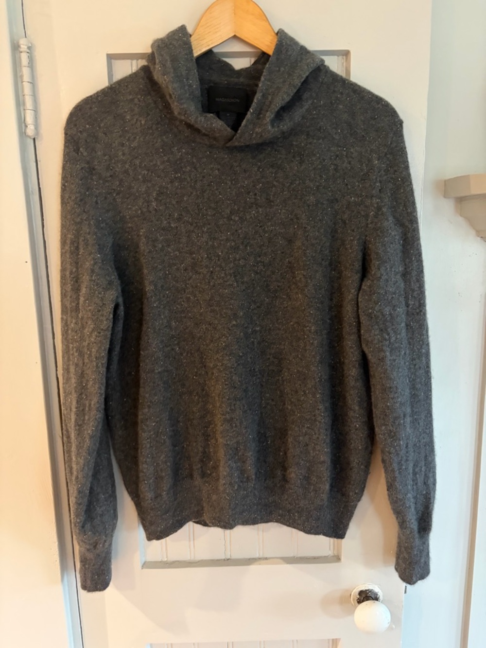100% Cashmere Gray Hoodie